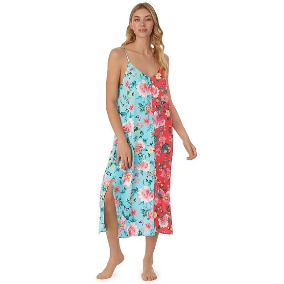 Beauty Sleep Social Other - 💛 Floral Midi Dress in Blue and Coral Bin J